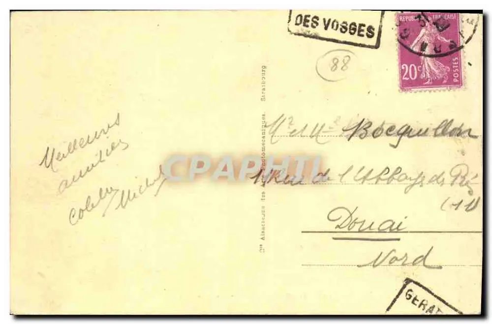 Gerardmer — Margem do Lago — editor desconhecido, n° 22 - Verso
