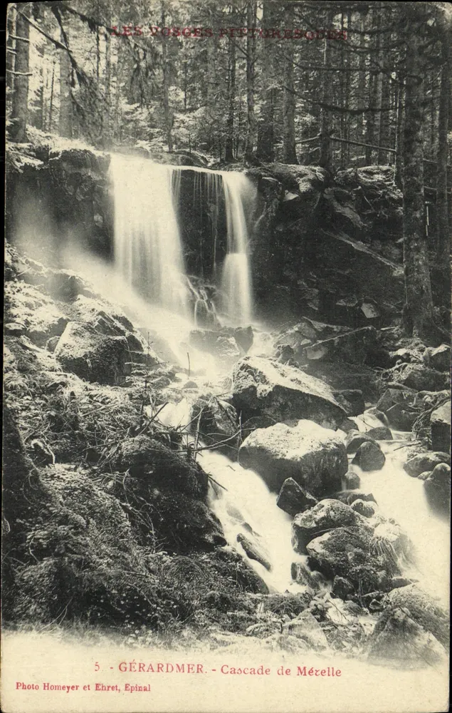 Gérardmer - Cachoeira de Mételle — Os Vosgos Picturais — Foto Homeyer e Ehret, Epinal, n°5 - Frente