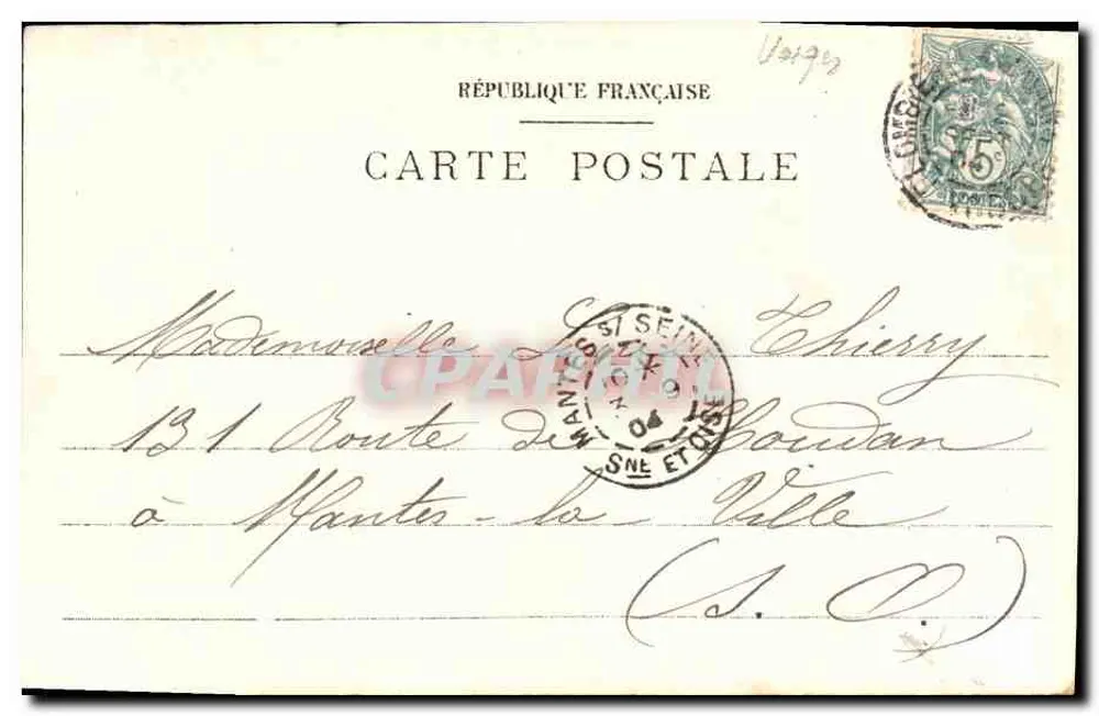 Gérardmer - O Ponte do Amor — Edição A. Largeron - Recordações - Gérardmer, n°22 - Verso