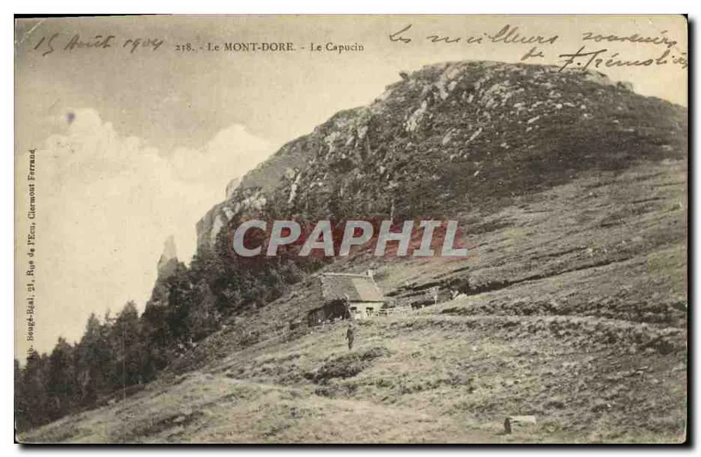 Le Mont-Dore — Le Capucin — éditeur Bougé-Réal, 21 Rue de l'Écu, Clermont-Ferrand, n°218 - Frente