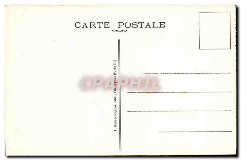 Lago de Guéry — Auvergne — J. Gouttefangeas, editor Olliergues (P.-de-D.) - Verso