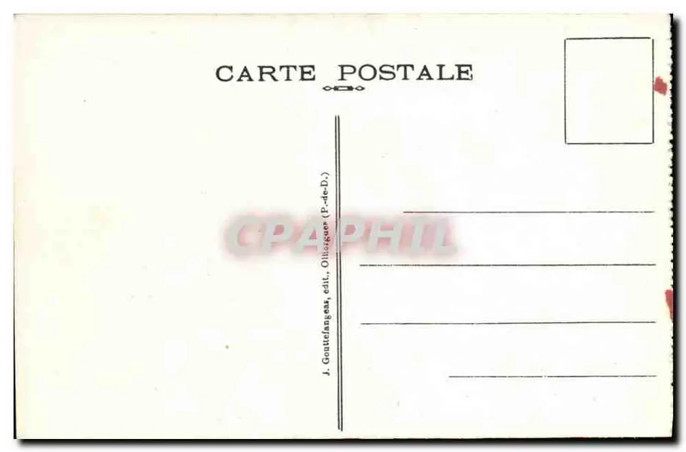 Le Mont-Dore — Vista geral — J. Gouttefanges, edição Olliergues (P.-de-D.) - Verso