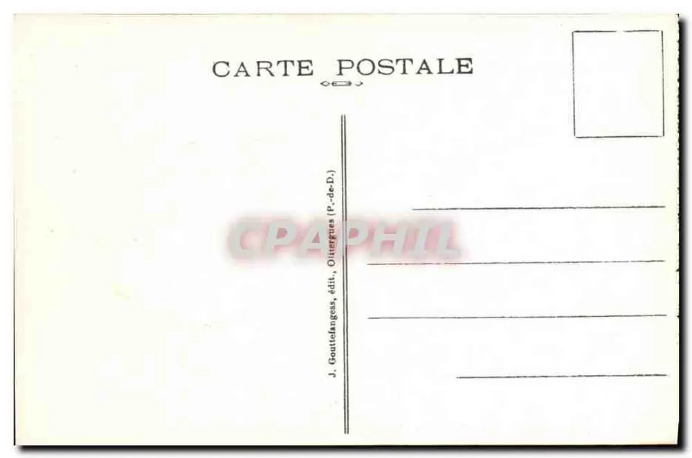 O Mont-Dore — Estrada do Sancy — G. D'O - 1520 - Verso