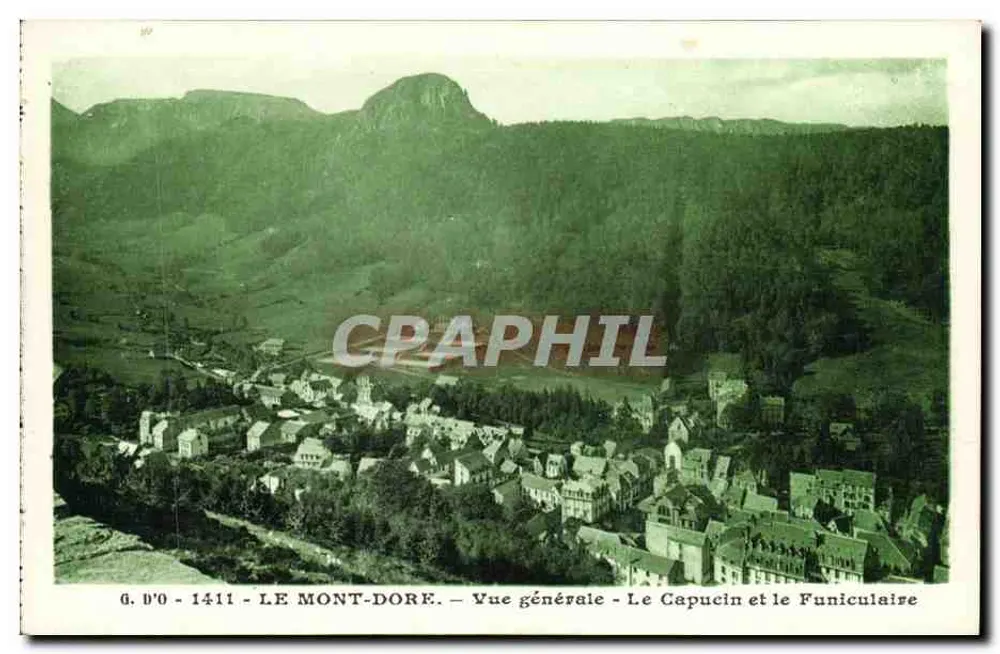 Mont-Dore — Allgemeiner Blick — Der Kapuzin und der Seilbahn - Vorderseite