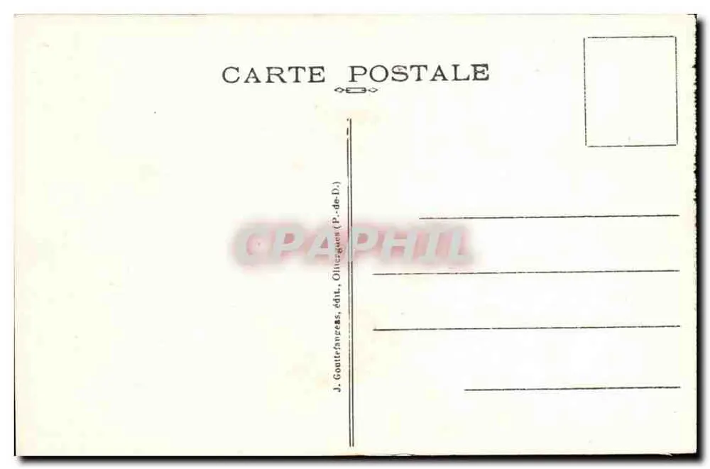 Auvergne - Landschaft - Tal der Hölle — G. D'O - 1518 - Rückseite