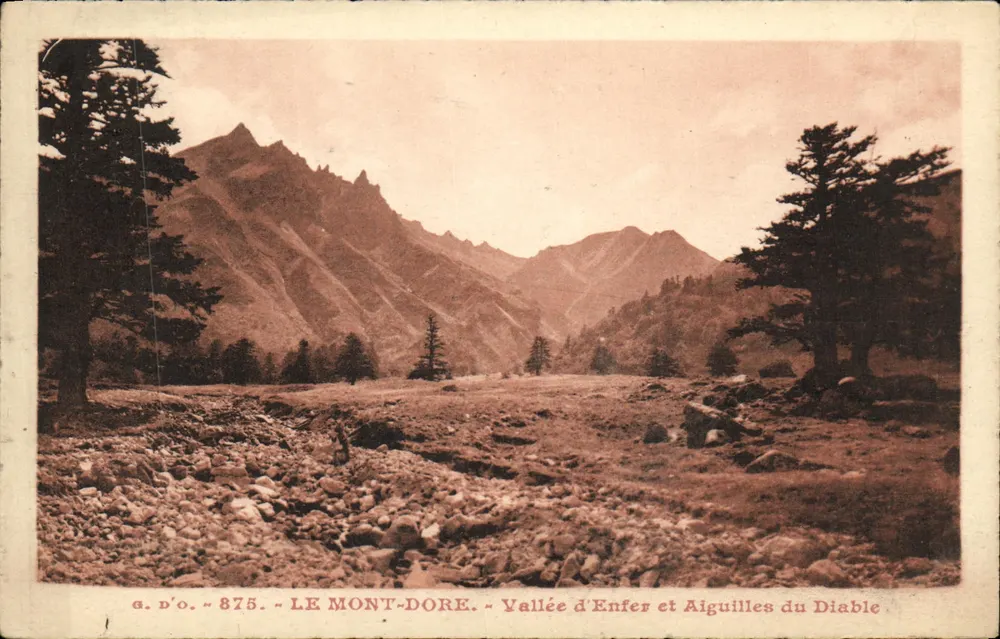 Le Mont-Dore — Tal der Hölle und Teufelszähne — a. d'O. n° 875 - Vorderseite