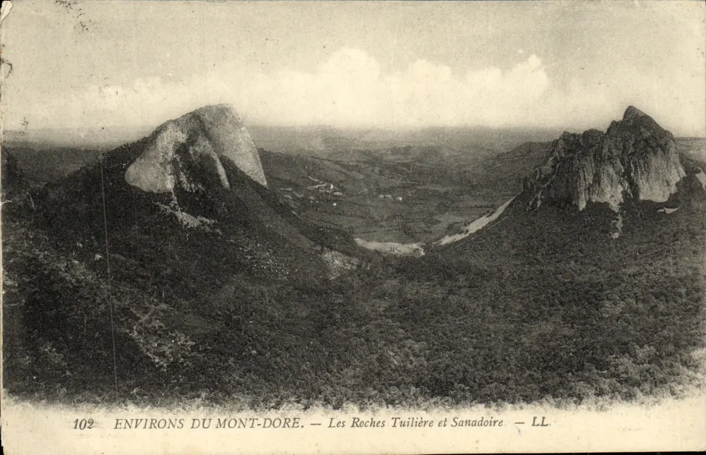 Umgebung von Mont-Dore — Die Felsen Tuilière und Sanadoire — LL. n°102 - Vorderseite