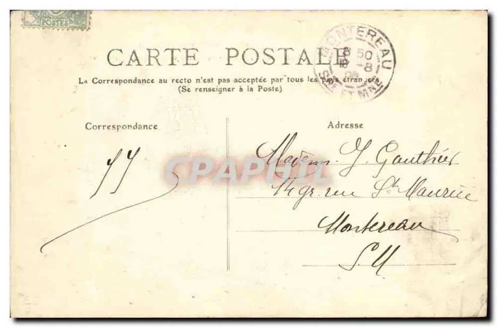 Mont-Dore - Der Casino-Blick vom Hotel Sarcicón — Auvergne (Puy-de-Dôme) — n° 248 - Rückseite