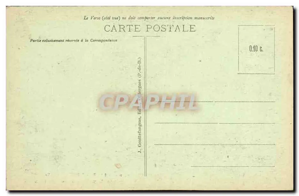 Le Mont-Dore — Allgemeiner Blick vom Roc de Cuzeau — J. Goulttefanges, Verlag, Nr. 1418 - Rückseite