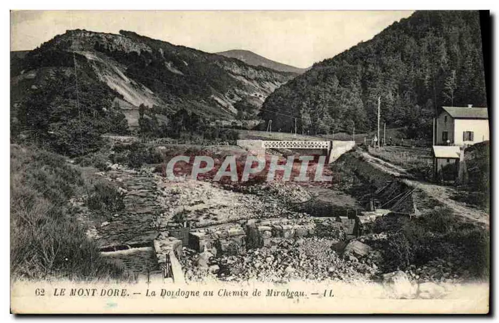 Le Mont-Dore — Die Dordogne am Chemin de Mirabeau — Léry Fils et Cie, Paris - Vorderseite