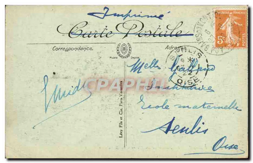 Le Mont-Dore — Die Dordogne am Chemin de Mirabeau — Léry Fils et Cie, Paris - Rückseite