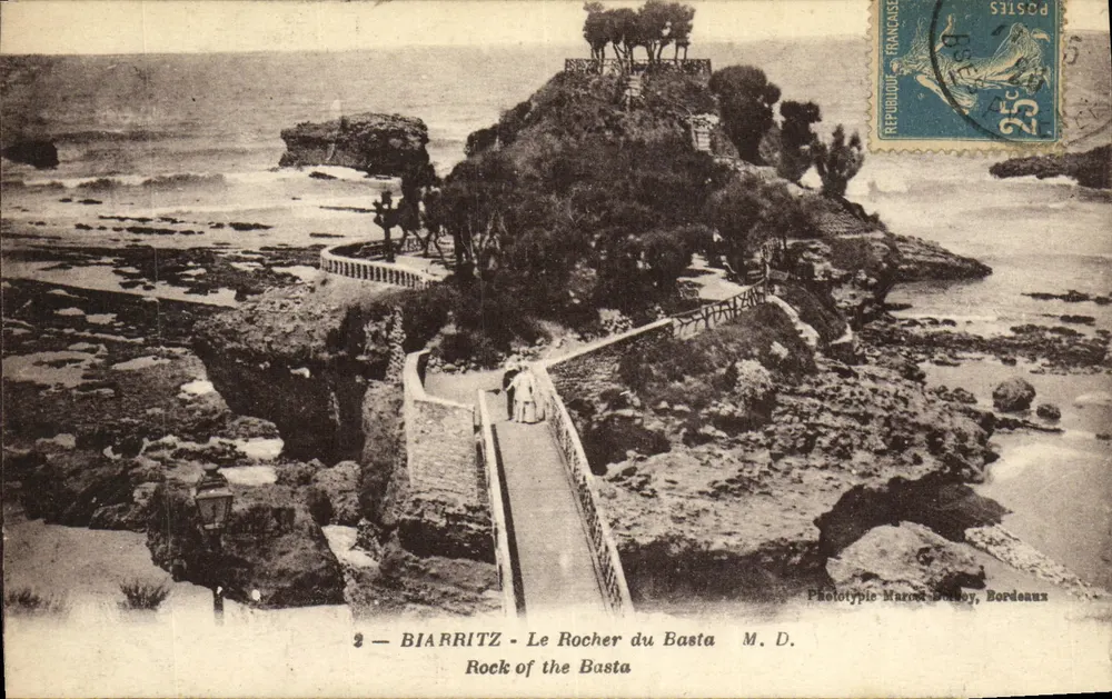 Biarritz - De Rocher du Basta — Fototypie Marcon Borsay, Bordeaux - Voorkant