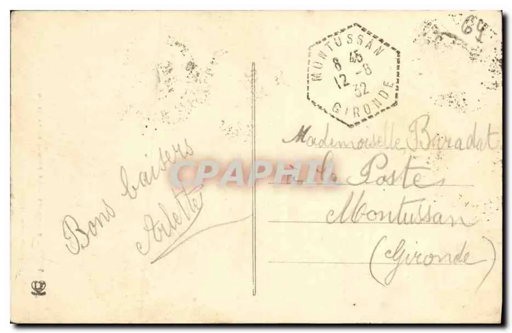 Biarritz — O Rocher de la Vierge — Phototypie Labeuche Frères, Toulouse - Verso