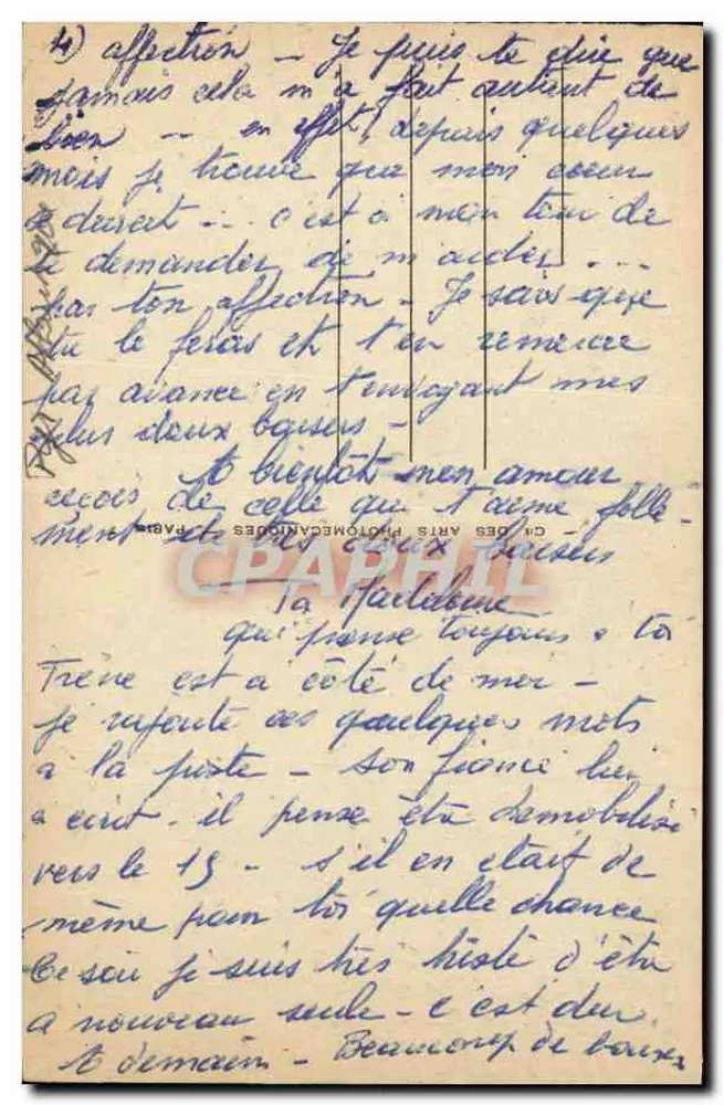 Biarritz — Wellenwirkung am Felsen der Jungfrau — Antike Ansichtskarte Nr. 186 - Rückseite