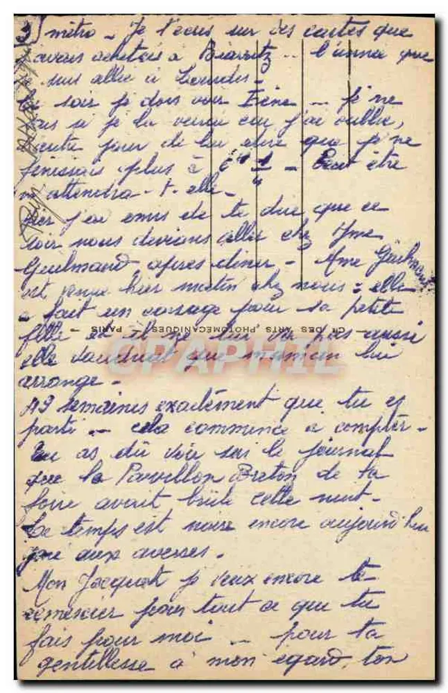 Biarritz — Caminhada em direção ao Farol — editor A. 346 - Verso