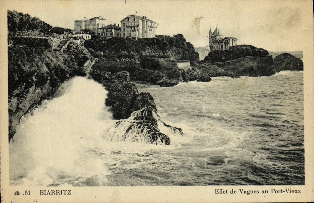 Biarritz — Wellenwirkung am Alten Hafen — unbekannter Verleger, Seriennummer 61 - Vorderseite