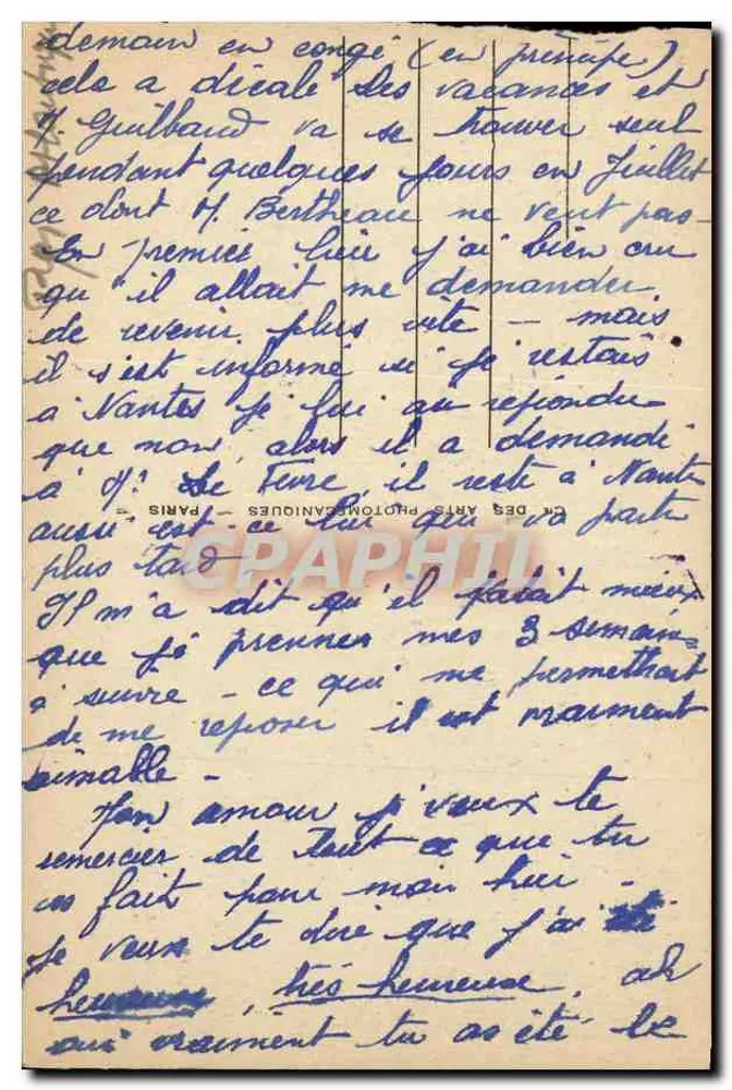 Biarritz — Rocher de la Vierge (éditeur : Imprimerie de Biarritz, n° 347) - Verso