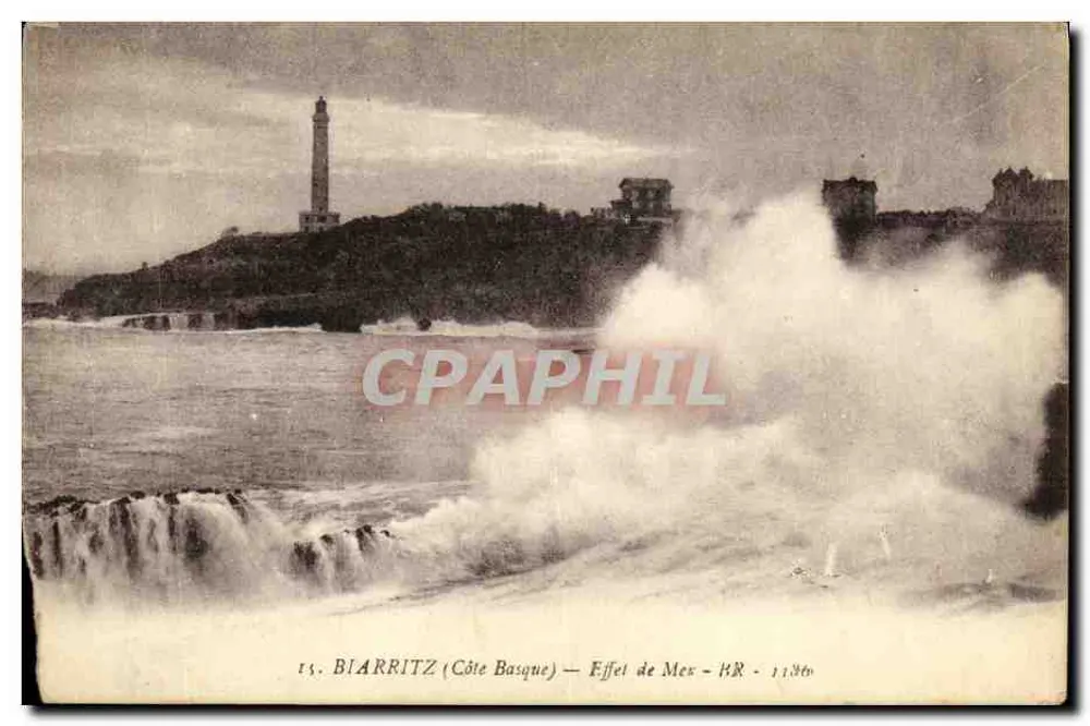 Biarritz (Côte Basque) — Effet de Mer - 11.86m — éditeur IMPRIMÉ SUR LA CARTE - Awers