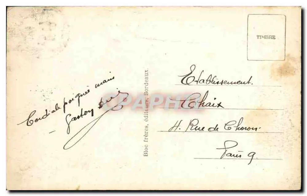 Biarritz - O Velho Porto - Regatas — Bloc frères, Bordeaux, n°49 - Verso