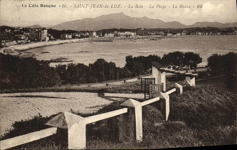 Saint-Jean-de-Luz — Ansicht der Bucht, der Strand und die Rhûne — Bloc frères, Porleaux - Vorderseite