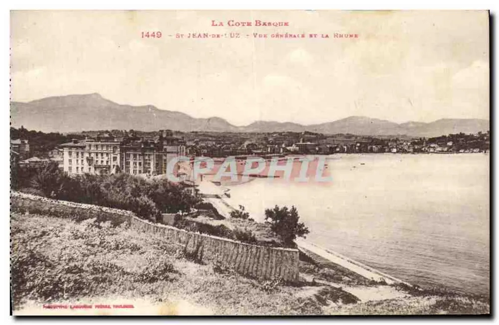 St Jean-de-Luz — Allgemeiner Blick und die Rhune — La Côte Basque — Verlag: Laurent Pérès, Toulouse — Nr. 1449 - Vorderseite