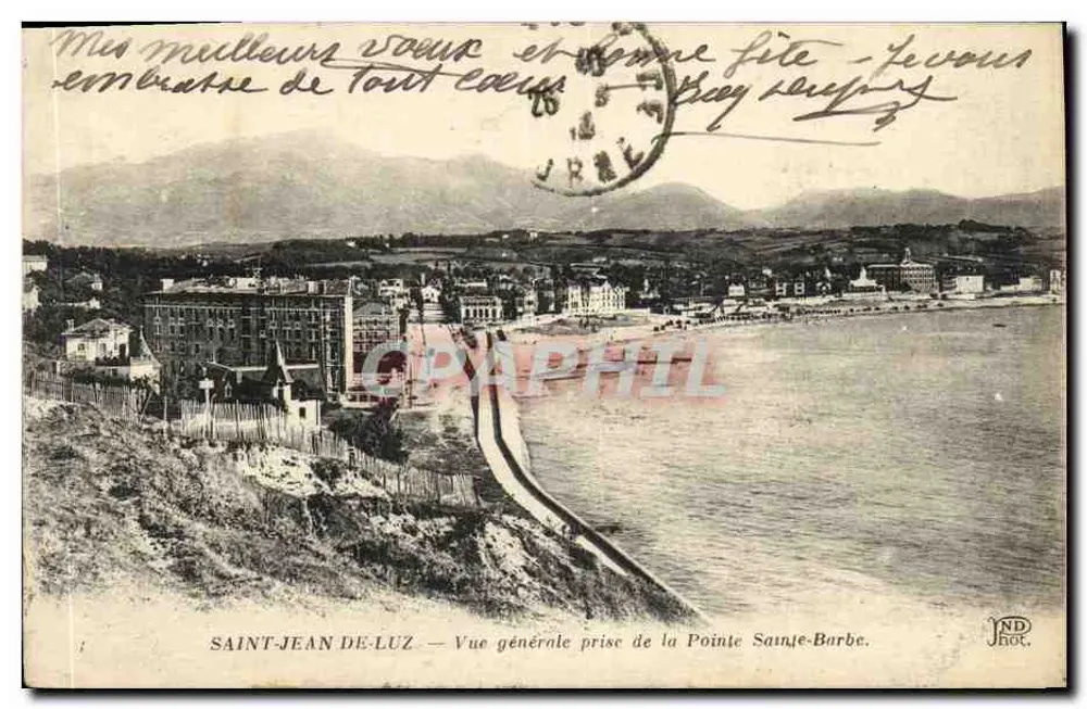 Saint-Jean-de-Luz — Allgemeine Ansicht vom Cap Sainte-Barbe — ND Phot. - Vorderseite
