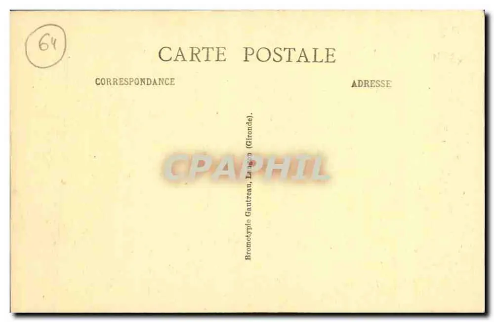 Saint-Jean-de-Luz — Na Praia — Bromotype Gautreau, Langon (Gironde) - Verso
