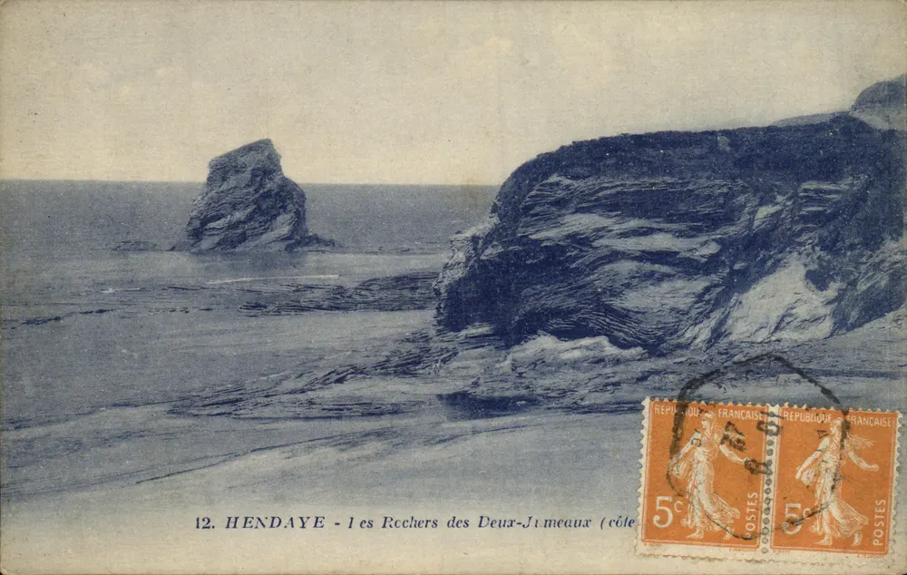 Hendaye - Les Rochers des Deux-Jumeaux (Küste) — G. Arlaud, Verlag, Nantes — Nr. 12 - Vorderseite