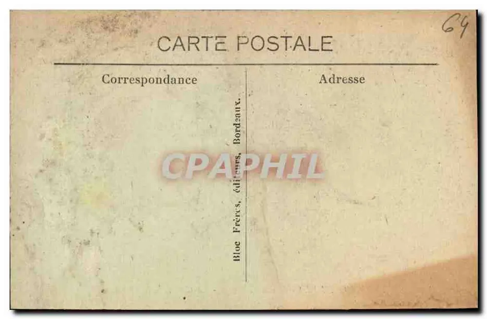 Hendaye-Plage (Côte Basque) — Le Casino — éditeur Bloch Frères, Bordeaux, n° 3007 - Verso