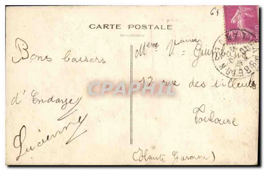 Hendaye (B.P.) — As Falésias, Barco Naufragado - Verso