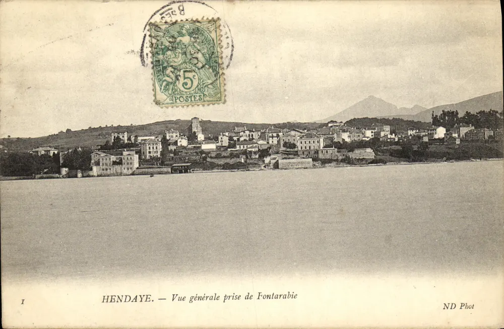 Hendaye — Allgemeiner Blick von Fontarabie — ND Phot - Vorderseite