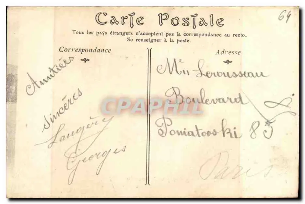 Hendaye — Allgemeiner Blick von Fontarabie — ND Phot - Rückseite