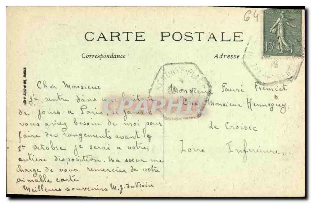 Hendaye — Embocadura da Bidassoa — LL - Verso