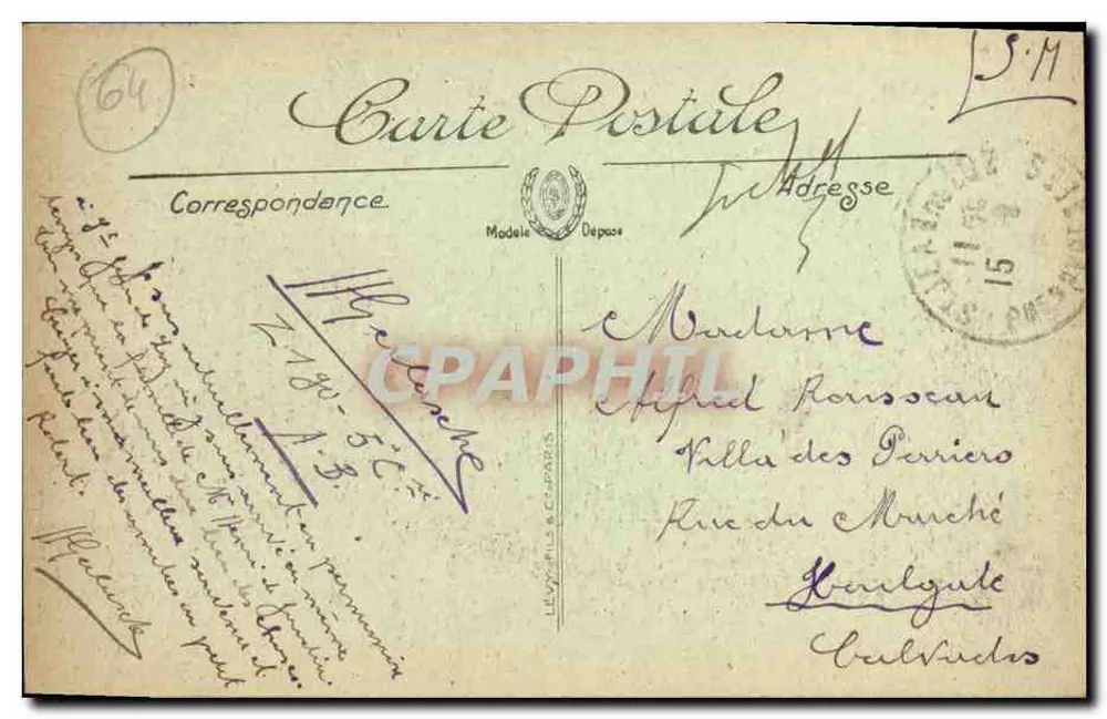 Hendaye — La Piège und der Zuïzquibel — LL. - Rückseite
