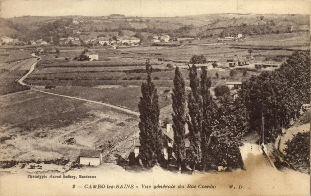 Bas-Cambo — Vue générale du Bas-Cambo — Phototypie Marcel Delbey, Bordeaux, n°2 - Vorderseite