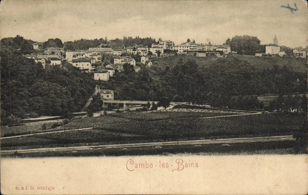 Cambo-les-Bains — vista do vilarejo e da nova casa — R.&J.D. 10592gin - Frente