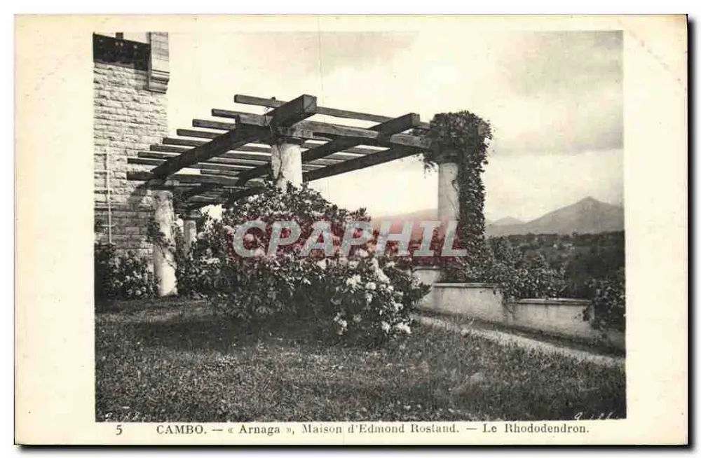 Cambo — « Arnaga », Haus von Edmond Rosland — Der Rhododendron - Vorderseite