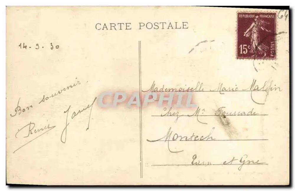 Cambo (B.P.) — Un rincón de la Nive — Fototipo Marcel Delboy, Burdeos - Reverso