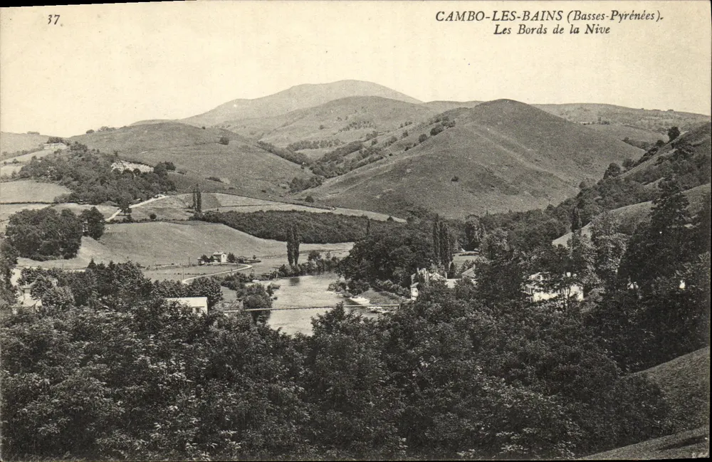 Cambo-les-Bains (Basses-Pyrénées) — As margens da Nive — editor não identificado, n° de série 37 - Frente
