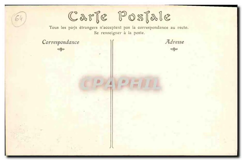Cambo-les-Bains (Basses-Pyrénées) — As margens da Nive — editor não identificado, n° de série 37 - Verso