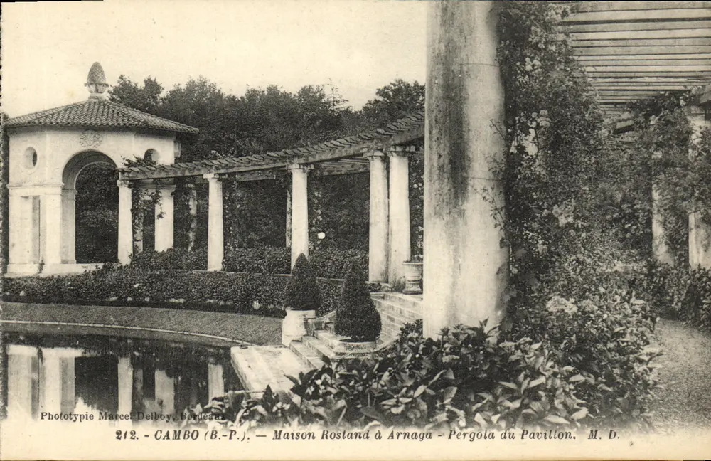 Haus Rosland in Arnaga — Pergola des Pavillons — Phototypie Marcel Delboy, Bordeaux - Vorderseite