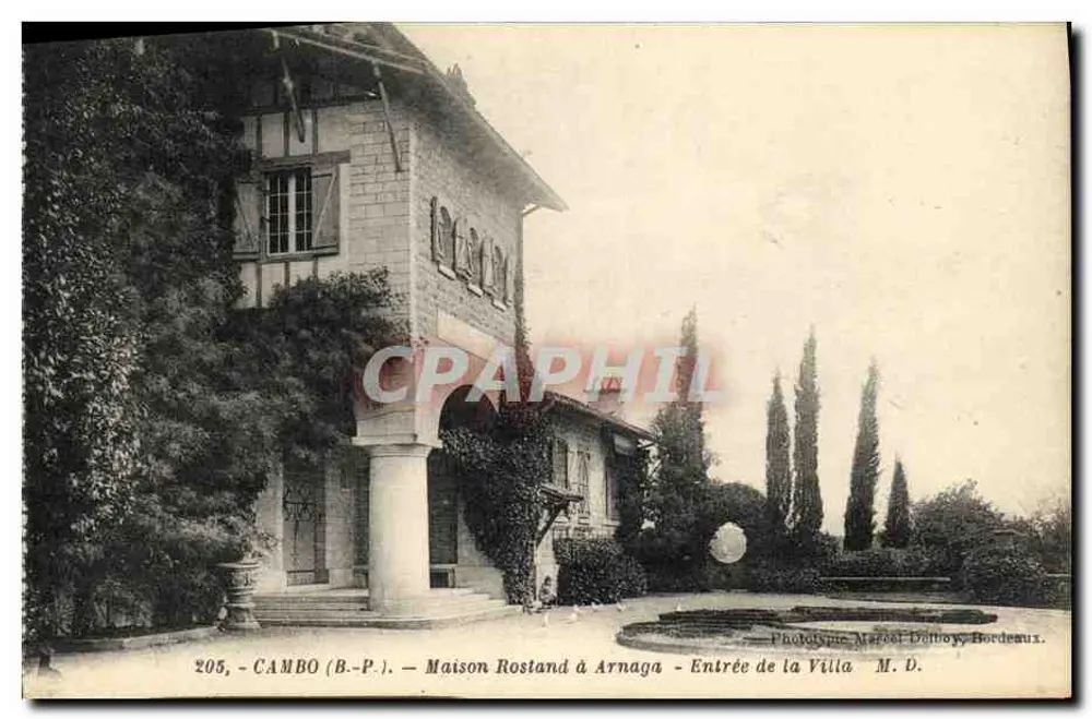 Canbo (B.P.) — Haus Rostand in Arnaga — Eingang zur Villa — Phototype Marcel Doffroy, Bordeaux - Vorderseite