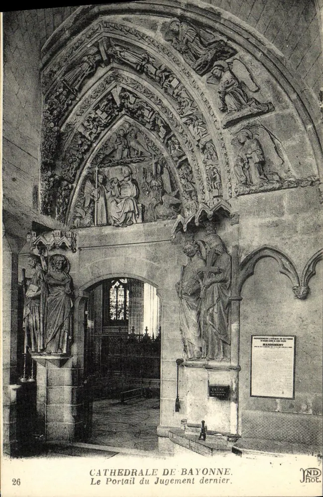 Kathedrale von Bayonne — Das Portal des Jüngsten Gerichts — ND Phot. - Vorderseite