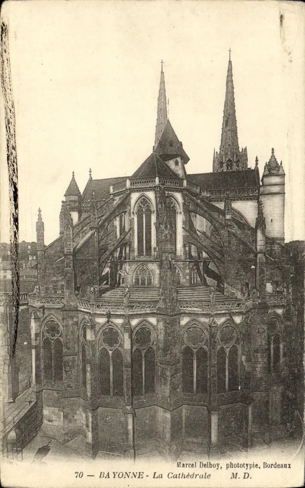 Bayonne - A Catedral — Marcel Delboy, fototipia, Bordeaux, n°70 - Frente