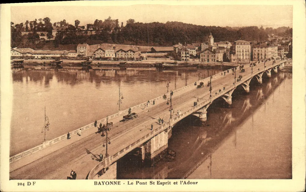 Bayonne - Die Brücke Saint Esprit und der Adour — Edition des Dames de France, Bayonne, Nr. 204 DF - Vorderseite