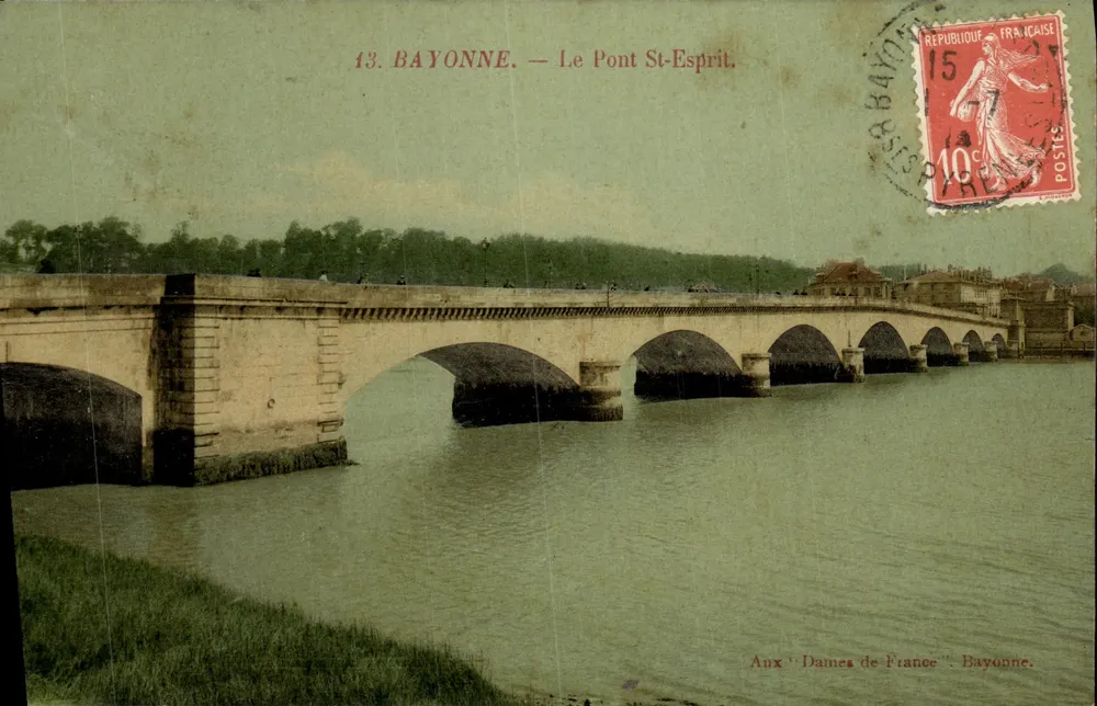 Bayonne — O Ponte St-Esprit — Editor desconhecido, n°13 - Frente