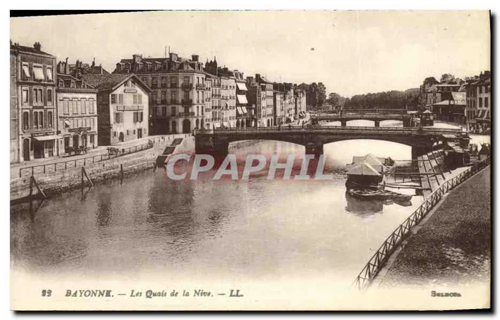 Bayonne — Os Quais da Nive — Selnora, n°12 - Frente