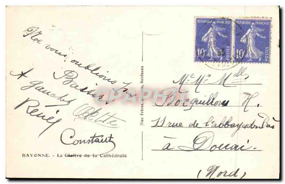 Cloître da Catedral — Bayonne — editor Tito - Verso