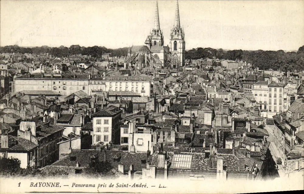 Bayonne — Panorama tirado de Saint-André — LL. - Frente