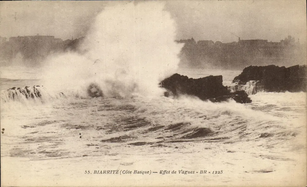 Biarritz (Côte Basque) — Efeito de Ondas — BR - 1225 - Frente